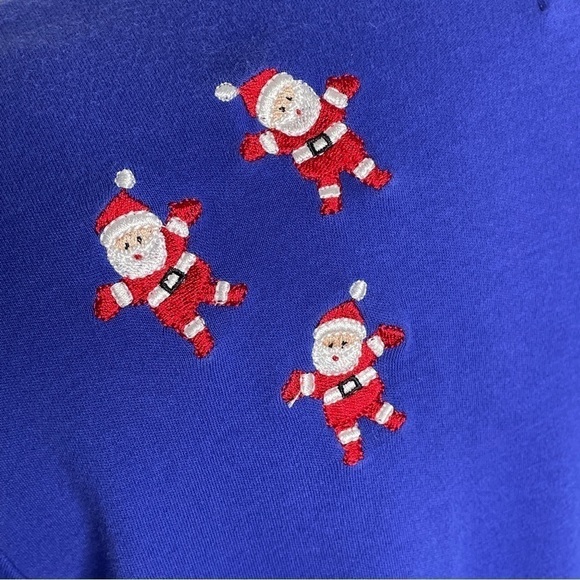 Bobbie C button down cardigan Santa Christmas sweater large - Picture 7 of 7